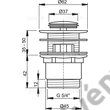 Kép 2/2 - ALCAPLAST A39 CLICK/CLACK MOSDÓ LEERESZTŐ 5/4", TÚLFOLYÓVAL, FÉMBŐL, KIS DUGÓVAL