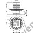 Kép 2/2 - ALCAPLAST APV 1321 padlólefolyó 105 x 105/50 mm vízszintes, rozdamentes rács kombinált smart bűzzár