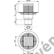 Kép 2/2 - ALCAPLAST APV 2321 padlólefolyó 105 x 105/50/75 mm függőleges, rozsdamentes rács, kombinált smart bűzzár