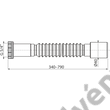 Kép 2/2 - ALCAPLAST A740 flexibilis bekötőcső 5/4" × 40 fém