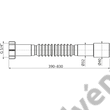 Kép 2/2 - ALCAPLAST A750 flexibilis bekötőcső 5/4" × 32/40 műanyag