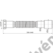 Kép 2/2 - ALCAPLAST A770 flexibilis bekötőcső 6/4" × 40/50 műanyag