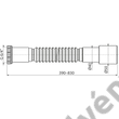 Kép 2/2 - ALCAPLAST A780 flexibilis bekötőcső 6/4" × 40/50 fém