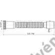 Kép 2/2 - ALCAPLAST A792 flexibilis bekötőcső 6/4" × 40 fém