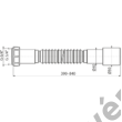 Kép 2/2 - ALCAPLAST A793 flexibilis bekötőcső 6/4", szűkítővel 5/4"×50/40 műanyag