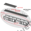 Kép 2/2 - ALCAPLAST AVZ103-R104 Kültéri folyóka 100 mm fém peremmel és horganyzott ráccsal C250