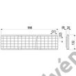 Kép 2/2 - ALCAPLAST AVZ102-R103 Kültéri folyóka 100 mm műanyag peremmel és horganyzott ráccsal B125
