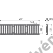 Kép 2/2 - ALCAPLAST AVZ103-R202 Kültéri folyóka 100 mm fém peremmel és öntöttvas ráccsal C250