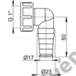 Kép 2/2 - ALCAPLAST P0048-ND csonk komplett G1"/17–23