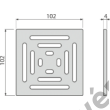 ALCAPLAST MPV012 Rozsdamentes rács a rozsdamentes padlóösszefolyókhoz 102×102 mm