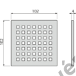 Kép 2/2 - ALCAPLAST MPV014 rozsdamentes rács a rozsdamentes padlóösszefolyókhoz 102×102 mm