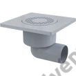 Kép 1/2 - ALCAPLAST APV3 padlóösszefolyó 150 × 150/50 mm vízszintes, szürke rács, vizes bűzzár