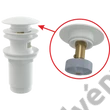 Kép 1/2 - ALCAPLAST A392B CLICK/CLACK MOSDÓ LEERESZTŐ 5/4" TÚLFOLYÓVAL, FÉMBŐL, NAGY FEHÉR DUGÓVAL