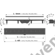 Kép 4/4 - ALCAPLAST APZ10BLACK zuhanyfolyóka peremmel perforált rácsokhoz fekete-matt (550-950 mm)