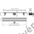 Kép 3/3 - ALCAPLAST APZ13-DOUBLE9 Fit and Go zuhanyfolyóka forgatható-burkolható ráccsal (550-950 mm)