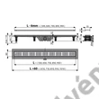 Kép 4/4 - ALCAPLAST APZ10 SIMPLE műanyag zuhanyfolyóka fém ráccsal vonal mintával (550-950 mm)