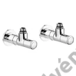 Kép 1/2 - CALEFFI HIGH-STYLE termosztatikus szeleppé átalakítható radiátor szelep és visszatérő, magas fényű króm kivitelben