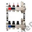 Kép 1/3 - EVERLINE inox szelepes osztó-gyűjtő áramlásmennyiség-mérővel, eurokónuszos 1”x3/4” (2-12 körig)