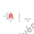 Kép 3/3 - RODIGAS MS 406 klímatartó konzol, max: 180 kg, festett, horganyzott, L=700 mm (1pár / csomag)