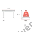 Kép 3/3 - RODIGAS MS 620 206 klímatartó konzol, max: 120 kg, L=450 mm (1pár / csomag)
