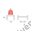 Kép 2/2 - RODIGAS SP 740 kültéri álló konzol, állítható szélesség 480-830 mm, 400 x 420 mm