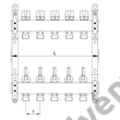 Kép 2/2 - BIANCHI inox szelepes osztó-gyűjtő áramlásmennyiség-mérővel, eurokónuszos 1”x3/4” (2-12 körig)