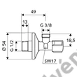 Kép 2/2 - SCHELL COMFORT szabályozható sarokszelep 1/2"-3/8"