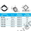 Kép 2/2 - Gumis csőbilincs kétcsavaros M8/M10 (95-203 mm-ig)