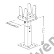 Kép 2/2 - PUC 050 T-1 BOX radiátor tartóláb, rozettával (2db/doboz)