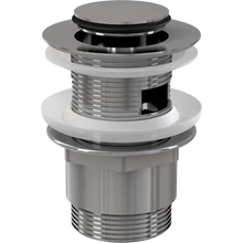ALCAPLAST A39 CLICK/CLACK MOSDÓ LEERESZTŐ 5/4", TÚLFOLYÓVAL, FÉMBŐL, KIS DUGÓVAL