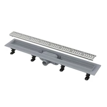 ALCAPLAST APZ10 SIMPLE műanyag zuhanyfolyóka fém ráccsal vonal mintával (550-950 mm)