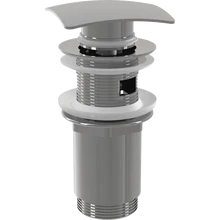 ALCAPLAST A393 CLICK/CLACK MOSDÓ LEERESZTŐ 5/4", TÚLFOLYÓVAL, FÉMBŐL, SZÖGLETES DUGÓVAL
