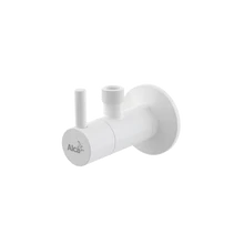 ALCAPLAST ARV001B sarokszelep szűrővel 1/2" × 3/8", kerek, fehér