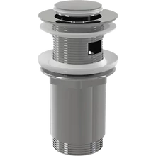 ALCAPLAST A391 CLICK/CLACK MOSDÓ LEERESZTŐ 5/4", TÚLFOLYÓVAL, FÉMBŐL, KIS DUGÓVAL