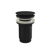 ALCAPLAST A396BLACK MOSDÓ LEERESZTŐ 5/4", FÉMBŐL, NAGY DUGÓVAL, TÚLFOLYÓ NÉLKÜLI MOSDÓKHOZ, FEKETE-MATT