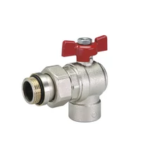 BIANCHI kbh sarok golyóscsap, külső-belső menettel hollandis csatlakozással tömítéssel 3/4"-1"-ig