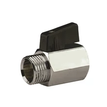 BIANCHI fix kb mini golyóscsap, külső-belső menettel (fix külső menettel), krómozott kivitel 1/4"-1/2"-ig
