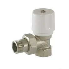 BIANCHI kézi radiátorszelep sarok, belső menettel 3/8"-3/4"-ig