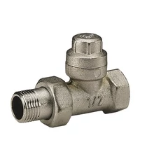 BIANCHI visszatérő radiátorszelep egyenes, belső menettel, rézsapkával 1/2"-3/4"-ig