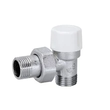 BIANCHI termosztatizálható radiátorszelep sarok, EK (eurokonusz) G3/4" külső menettel, roppantógyűrűs
