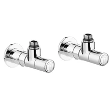 CALEFFI HIGH-STYLE termosztatikus szeleppé átalakítható radiátor szelep és visszatérő, magas fényű króm kivitelben