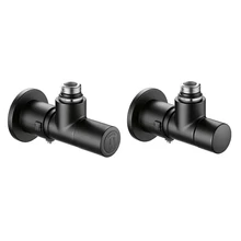 CALEFFI HIGH-STYLE termosztatikus szeleppé átalakítható radiátor szelep és visszatérő, fekete kivitelben