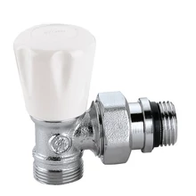 CALEFFI kézi radiátorszelep sarok 1/2"-os külső menettel, roppantógyűrűs
