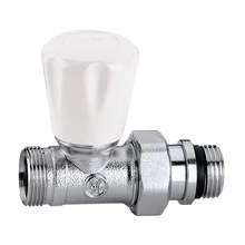 CALEFFI kézi radiátorszelep egyenes 1/2"-os külső menettel, roppantógyűrűs