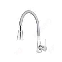 FERRO ZUMBA II álló mosogató csaptelep, elasztikus kifolyócsővel, szürke