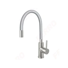 FERRO ZUMBA INOX álló mosogató csaptelep, elasztikus kifolyócsővel, szürke