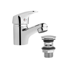 INVENA AVA NEW mosdócsaptelep, álló, click-clack leeresztővel, króm