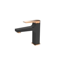 INVENA MIDNIGHT mosdócsaptelep, álló, fekete-rózsa arany, PVD/Waterplating