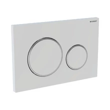 GEBERIT Sigma20 WC-nyomólap, UP320-hoz, vízmennyiséges, fehér/fényes króm/fehér