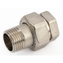 GENERAL FITTINGS nikkelezett, egyenes hollandi külső-belső menettel (kb), kúpos tömítéssel 3/8"-tól 1"-ig